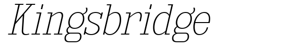 Kingsbridge font preview